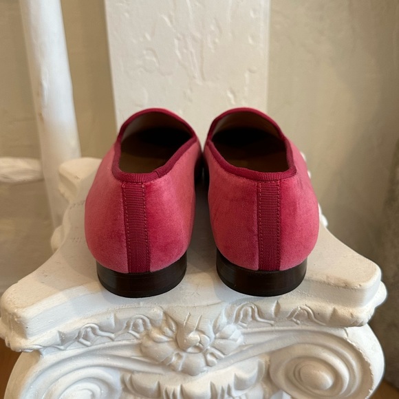 LoveShackFancy x Stubbs and Wootton Rose Bow Slipper in Fuchsia Pink Velvet - Picture 11 of 15